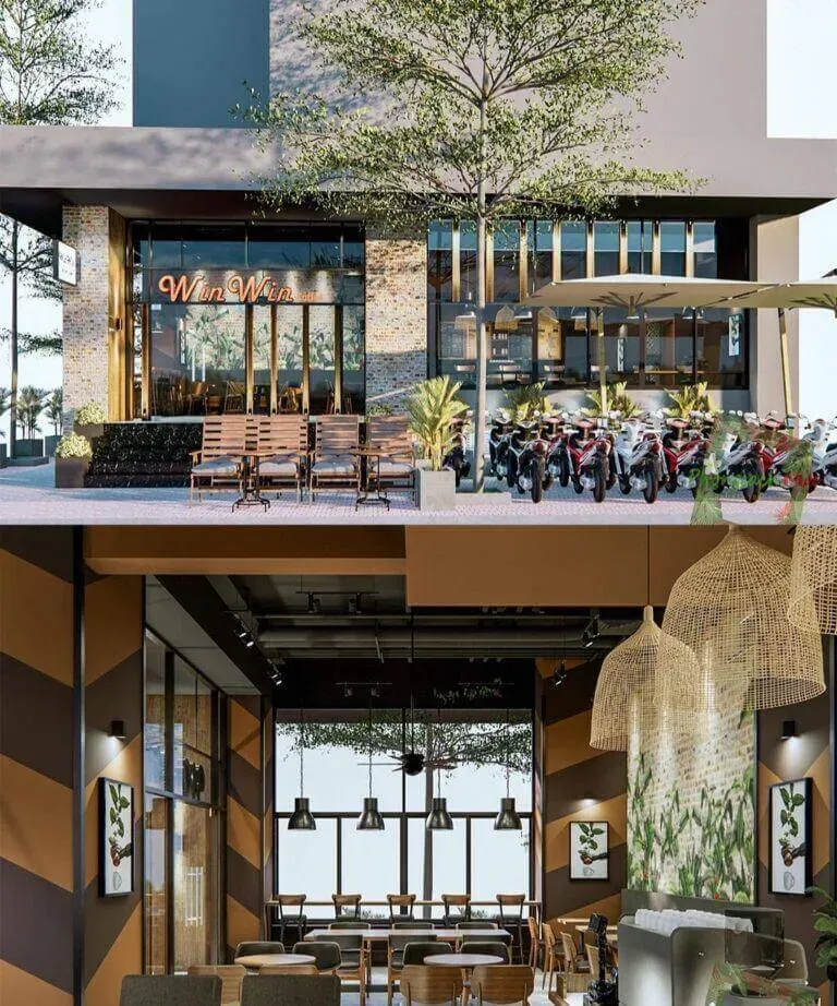 Thi công quán cafe