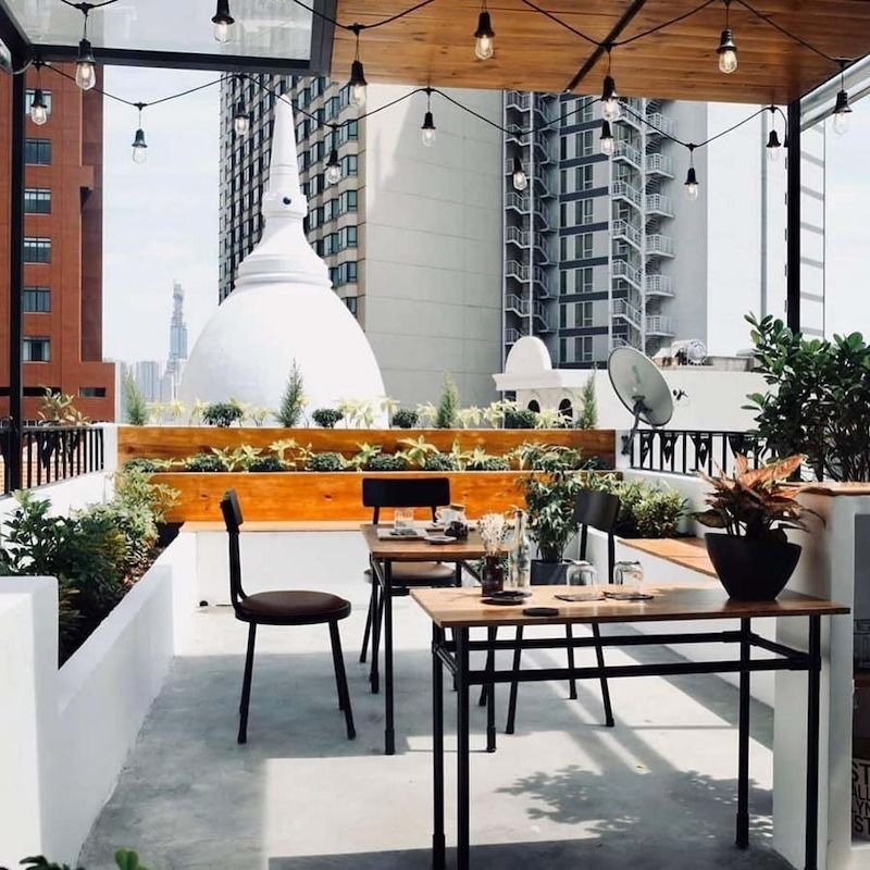 Mẫu quán cafe sân thượng đẹp