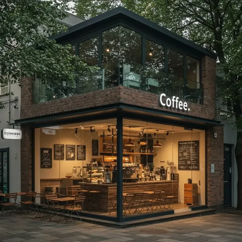 Mẫu mặt tiền quán cafe đẹp, nổi bật