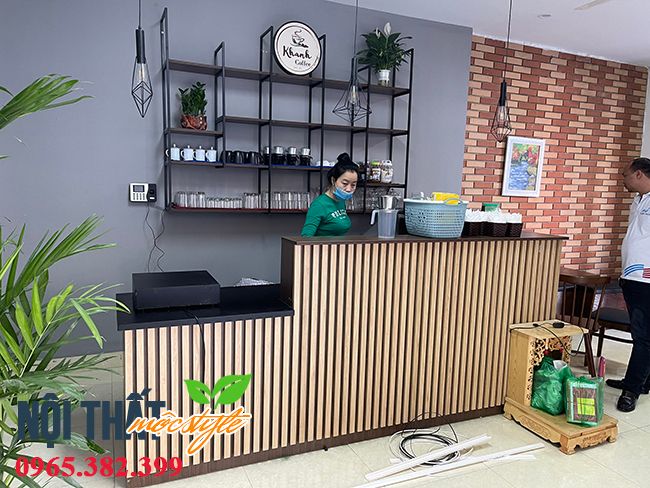 Quầy bar chủ L hình hiện đại