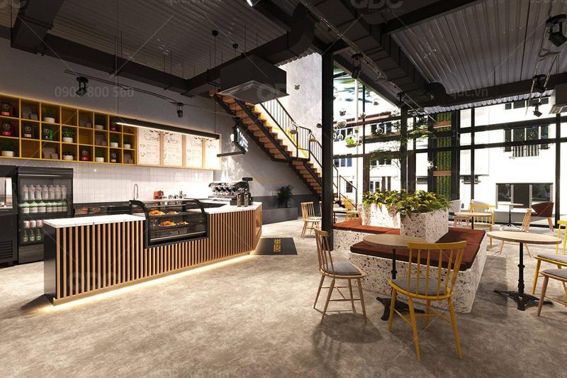 Thiết kế thi công quán cafe T Coffee