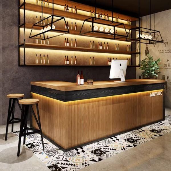Quầy bar cafe gỗ MDF đẹp