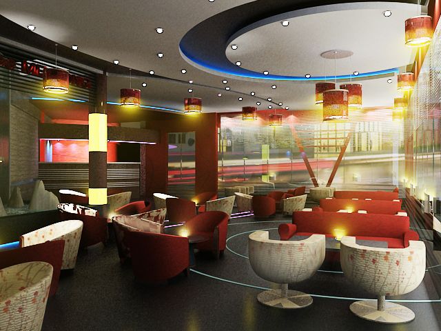 Hình ảnh quán cafe đẹp, trần trang trí bắt mắt