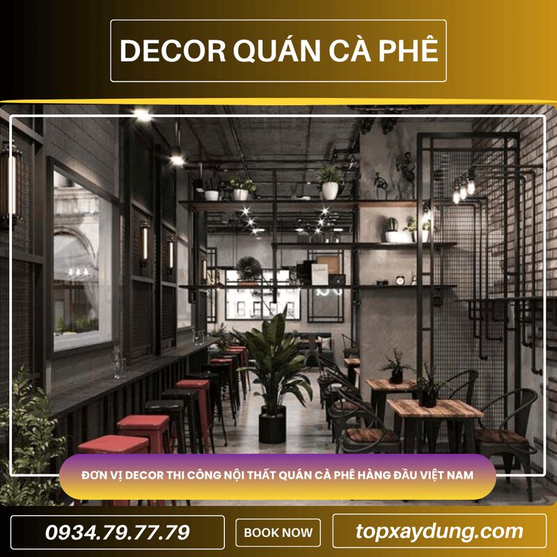 Decor nội thất quán cafe độc đáo