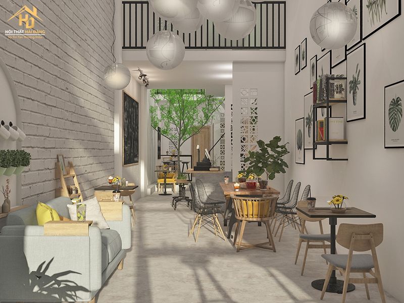 Thi công nội thất quán cafe