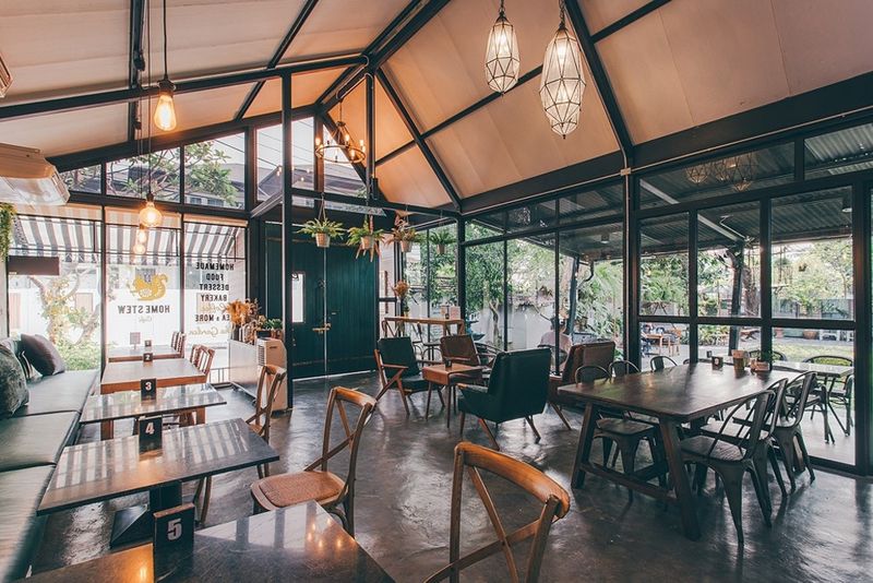 Thi công quán cafe khung thép