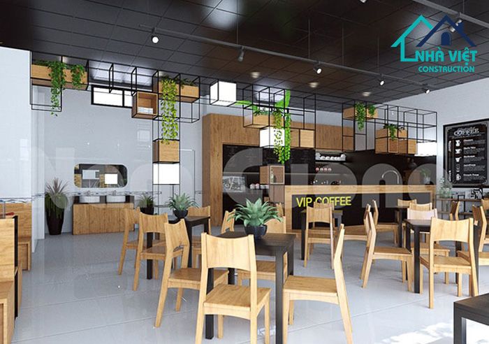 thiet ke nang cap quan cafe tra sua