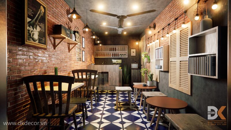 Thiết kế quán cafe bình dân