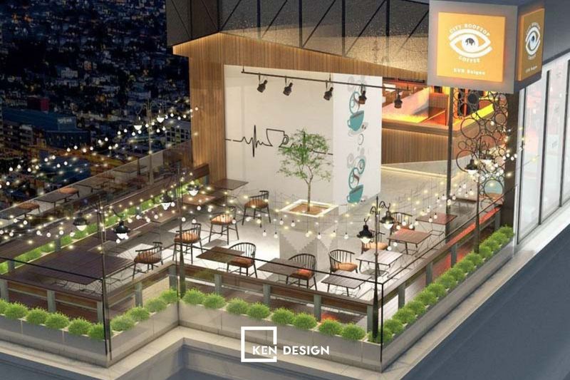 Thiết kế quán cafe sân thượng đẳng cấp