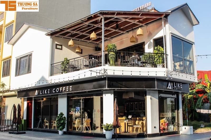 Mặt tiền quán cafe hiện đại