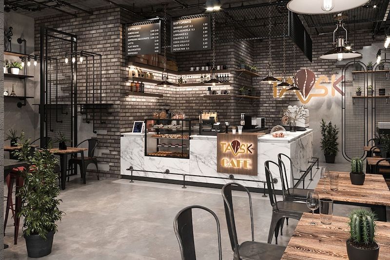 Mẫu quán Scandinavian đẹp