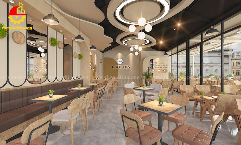 Thiết kế thi công nội thất quán cafe