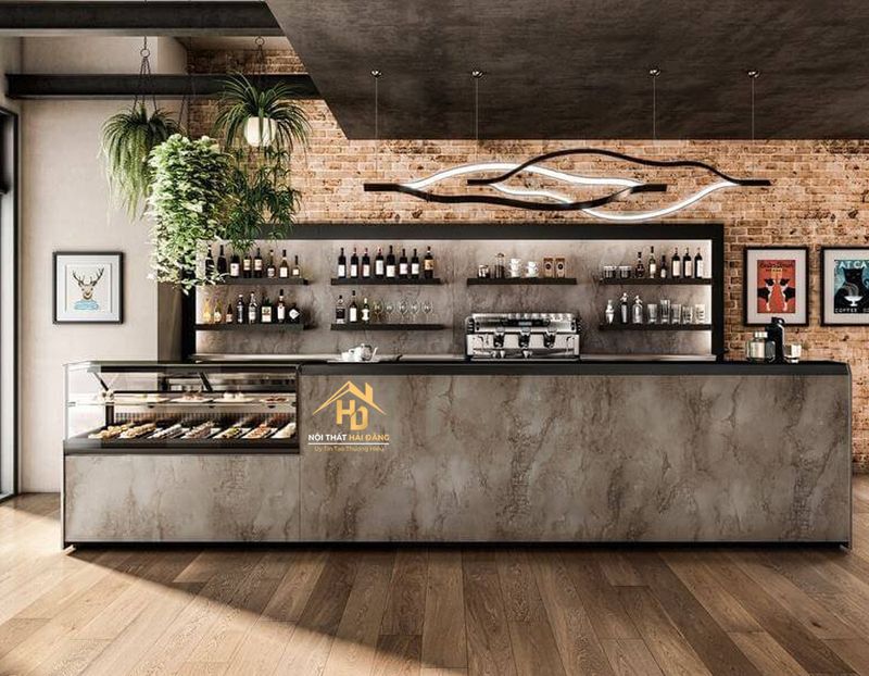 Quầy cafe phong cách cổ điển