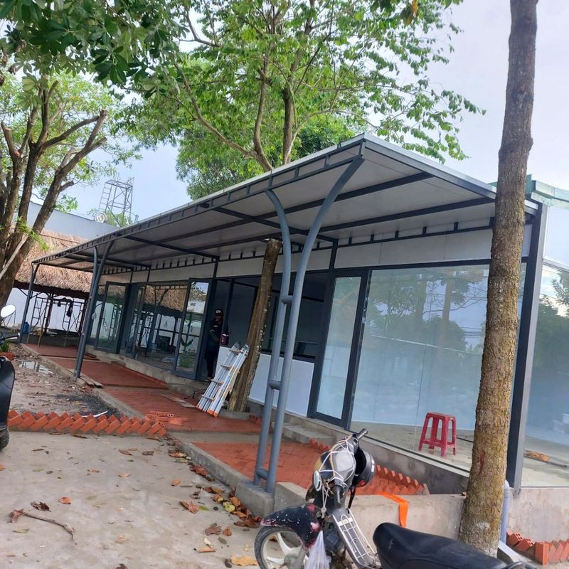 Thi công quán cafe khung thép tiền chế tại Đồng Nai